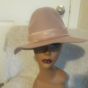 Blush Floppy Fedora Hat